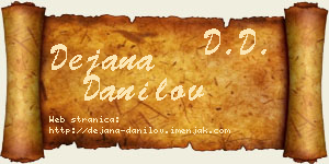 Dejana Danilov vizit kartica